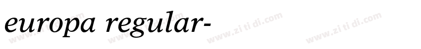 europa regular字体转换